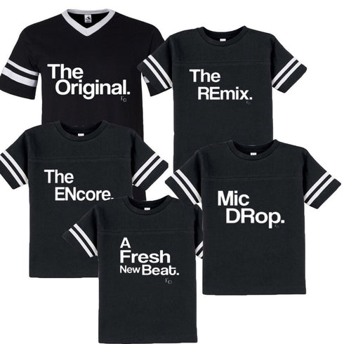 sibling matching outfits mock up